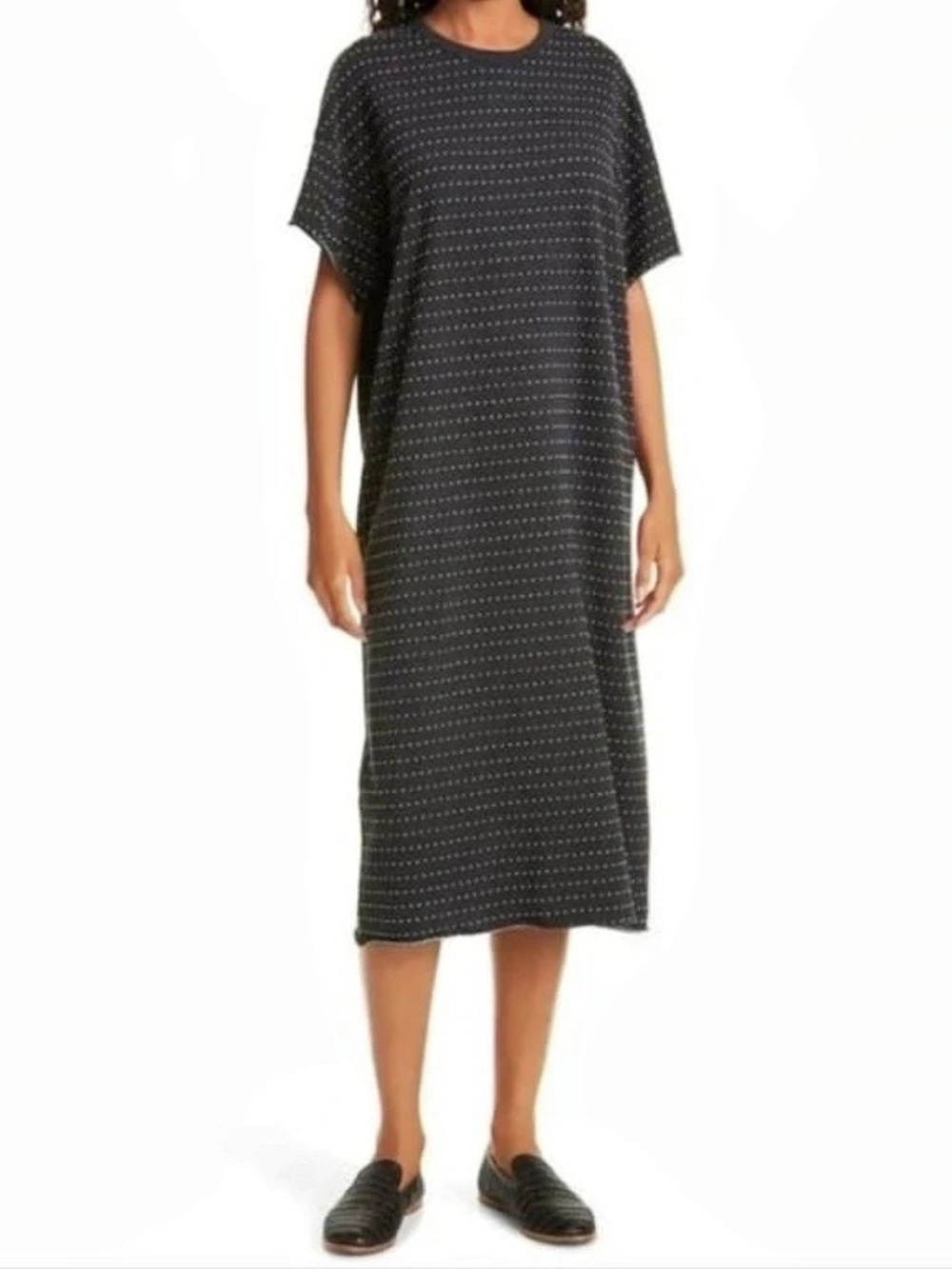 The Great Swiss Dot Midi Dress in Black & White Size 3